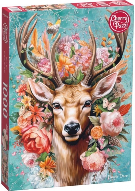 Cherry Pazzi Puzzle Deer in Flowers 1000 Pieces