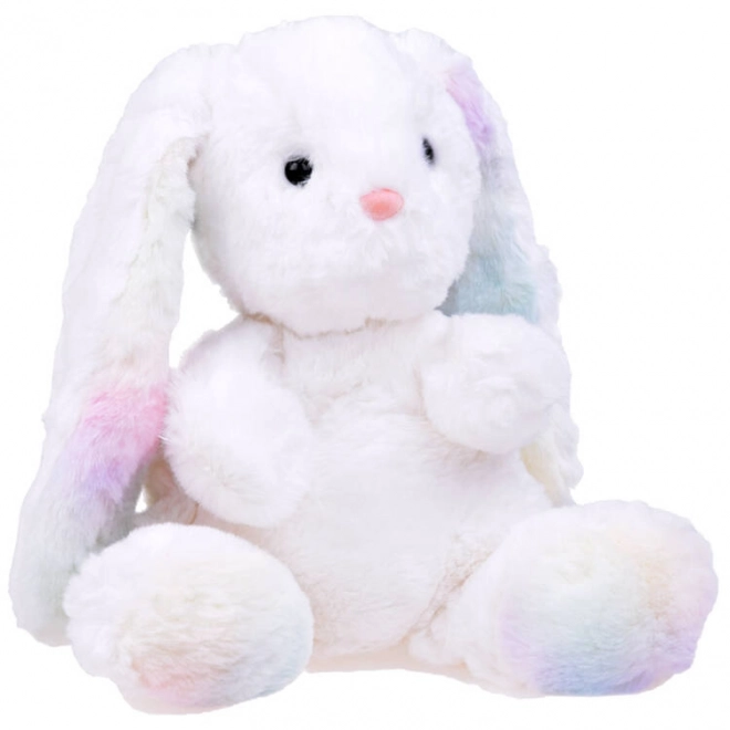 Plush Rainbow White Bunny Toy