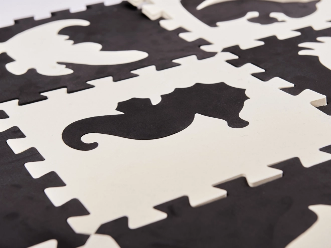 Mata educativa puzzle in schiuma nera 25 pezzi