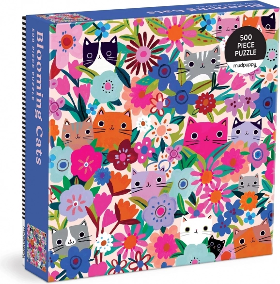 Puzzel Katten in bloemen 500 stukjes