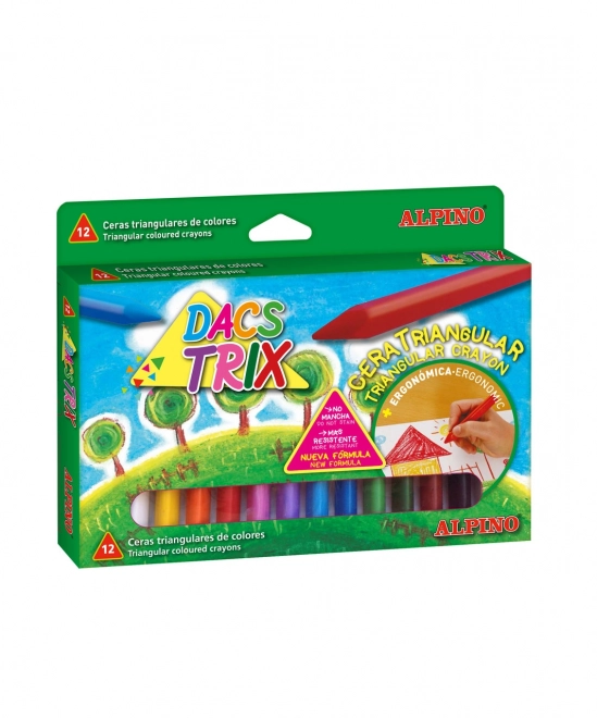 Triangular Wax Crayons Set by Alpino