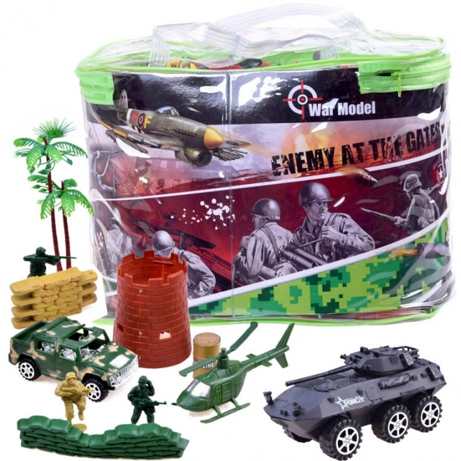 Large Military Playset with Soldiers and Vehicles