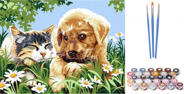 Painting by Numbers Cute Friends