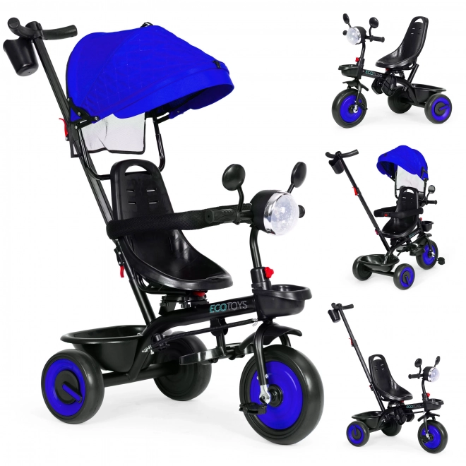 3-in-1 tricycle stroller for children with swivel seat and canopy by ECOTOYS