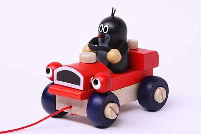 Krtek Blinking Wooden Car