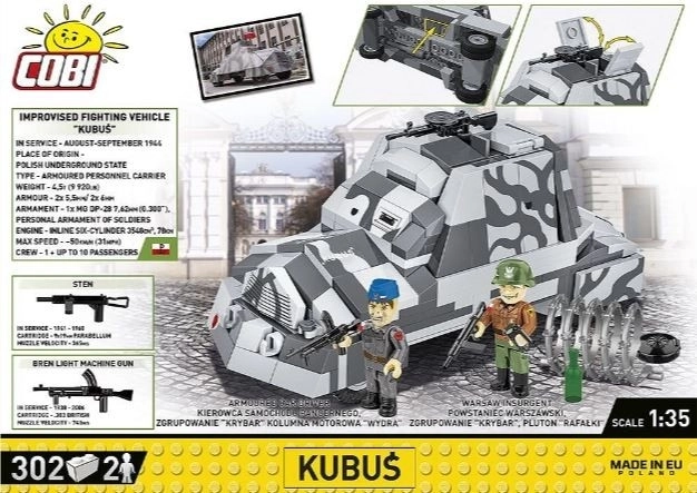 Warsaw Uprising Armored Car Kubuś Building Set