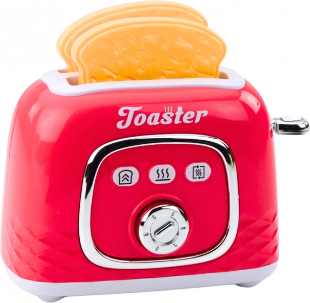 Ensemble de jeu de cuisine : Grille-pain et mixeur avec effets, rose