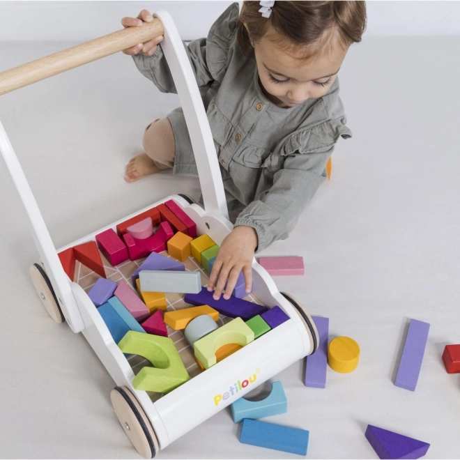 Le Toy Van Petilou Rainbow Block Cart