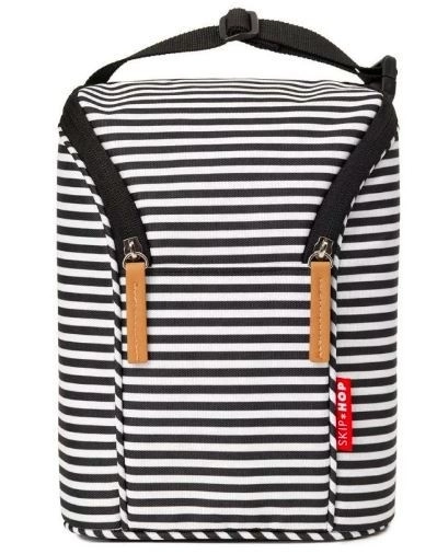 Bottle Holder Black/White Stripe