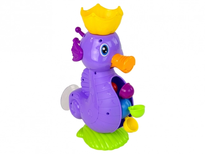 Bath Toy Waterfall Seahorse with Duck Cup