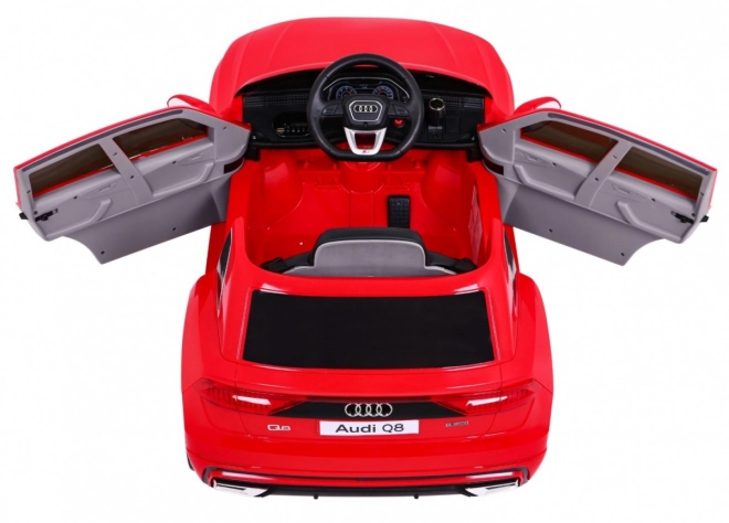 Audi Q8 na akumulátor pre deti červený s ovládačom