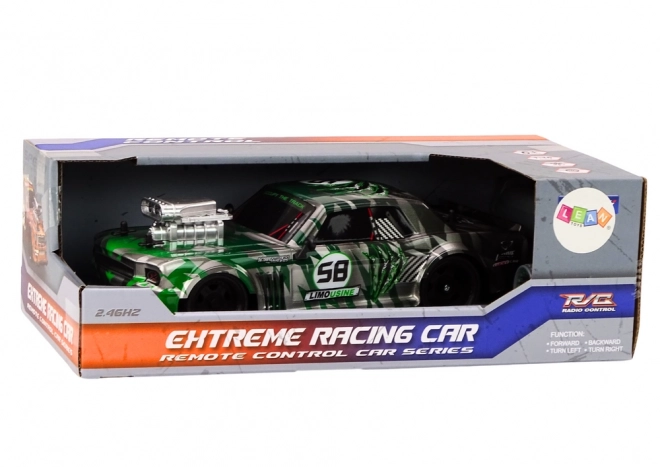 Remote Control Car with Rubber Wheels - Green Drift