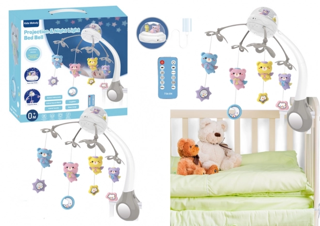 Baby Crib Mobile with Projector and Remote