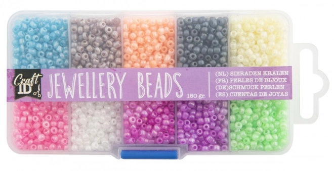 colorful bead set with organizer