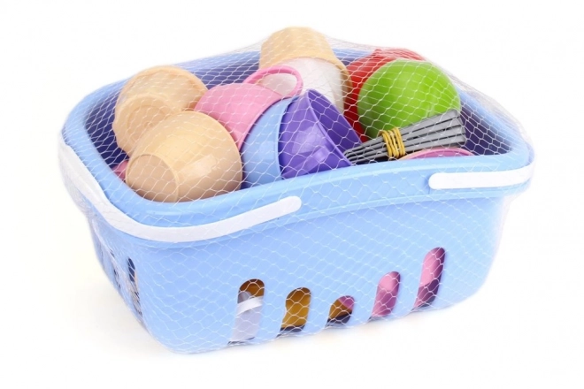 Afternoon Picnic Playset with Basket and Toy Fruits