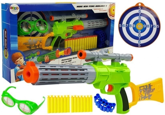 Foam Dart Rifle with Target Green