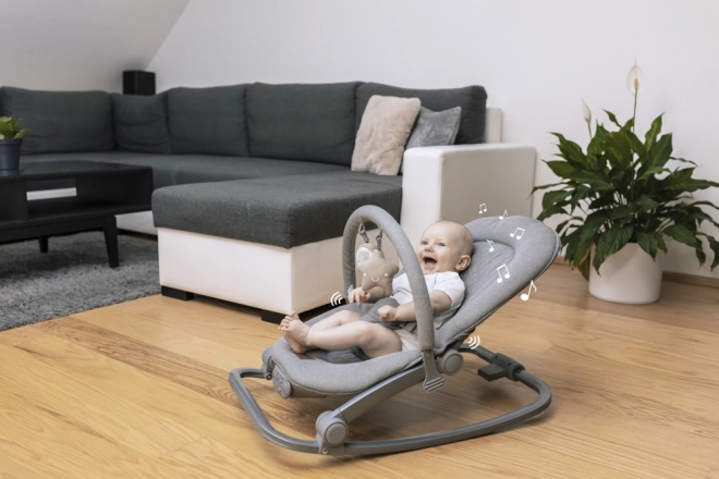 Relax Baby Bouncer with Pink Triangles and Grey