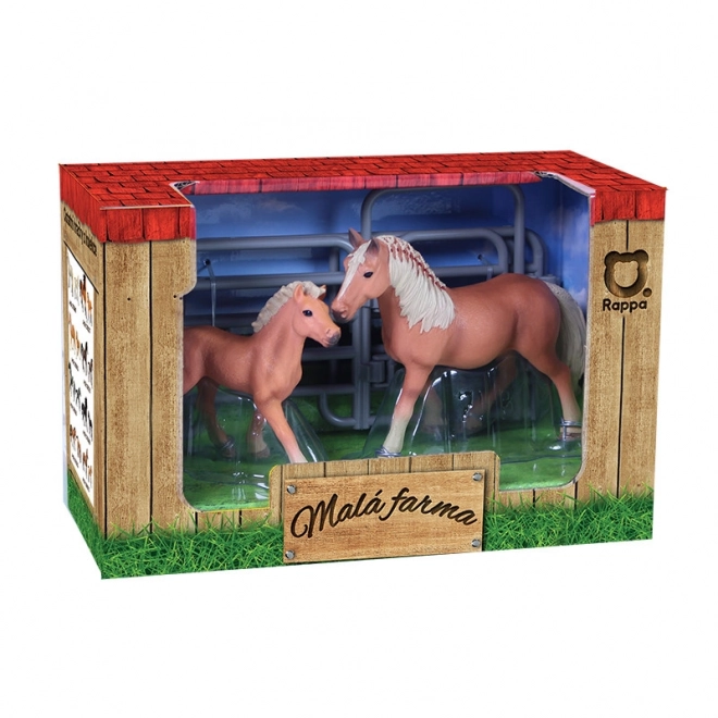 Horse Figurine Set with Light Mane