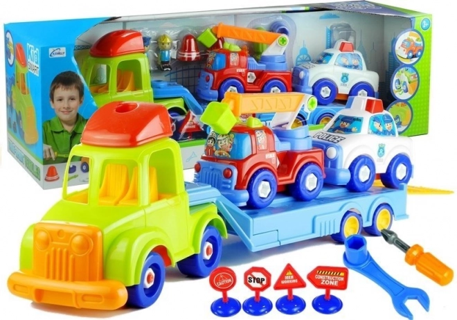 Expandable Police and Fire Rescue Vehicle Set