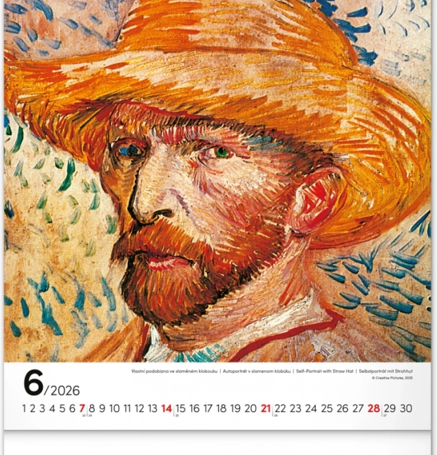 Calendario da parete Vincent van Gogh 2026