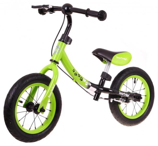 Children's Balance Bike Green with Convertible Frame