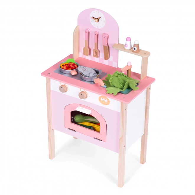 Children's Pink Play Kitchen with Accessories