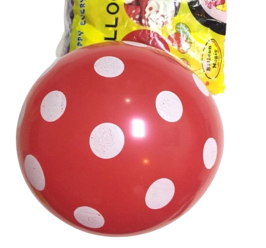 Red Polka Dot Latex Balloons 12 Inches