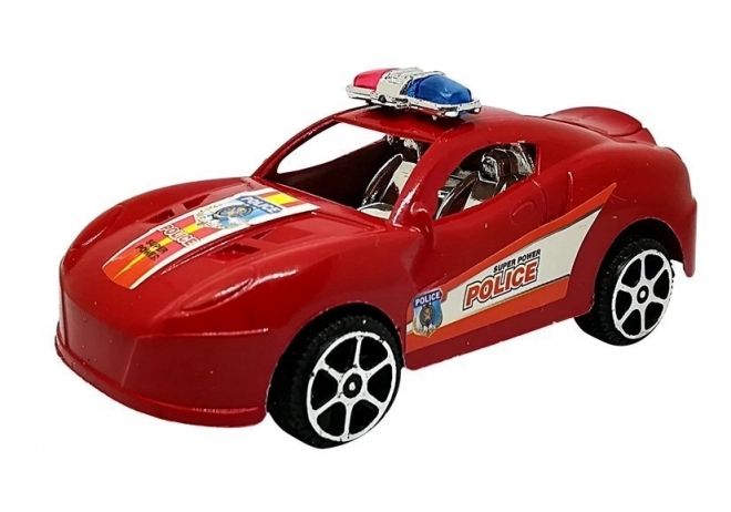 Police Car Toy Set with Pull Back Action