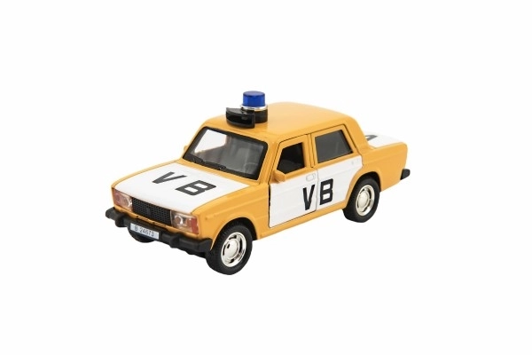 Police Car VB Die-cast/Plastic 12cm Pull-back with Lights and Sound, 2 Variants, 6 pcs in Box