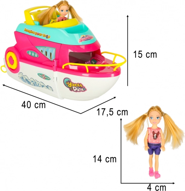 Yacht Dash Doll Boat with Accessories