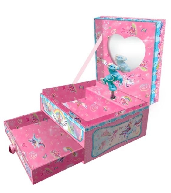 Unicorn Music Box with Drawer