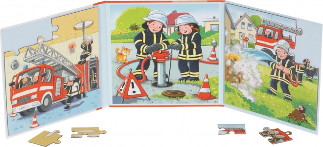 Magnetic Puzzle Book Fire Station