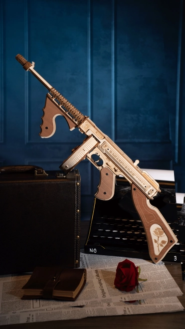 Wooden 3D Mechanical Puzzle Thomson Submachine Gun