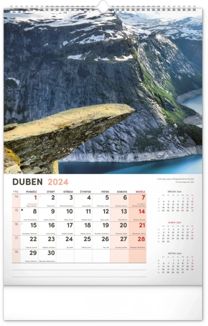 Wall Calendar Landscape 2024