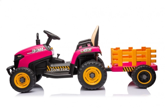 Battery Operated Pink Tractor