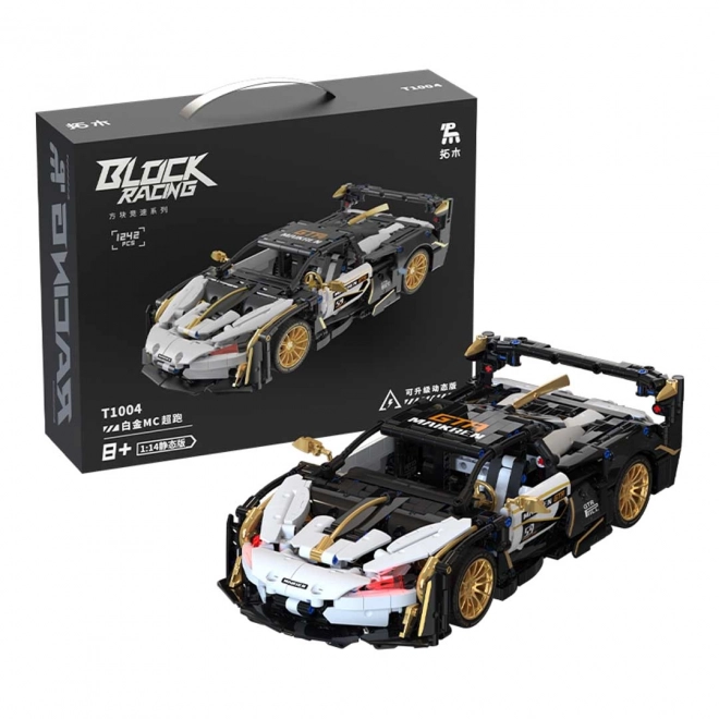 Sport Car Building Blocks Set Black/White