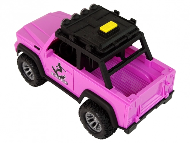 Pink Off-Road Adventure Car with Friction Drive