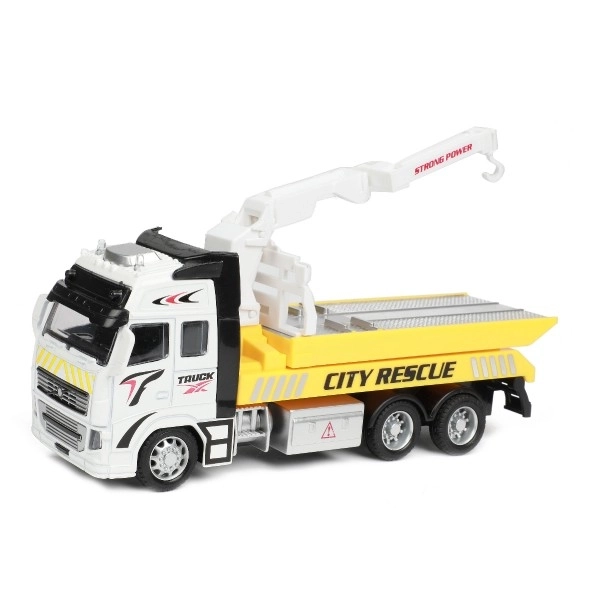 Tow Truck Toy with Pull-Back Action