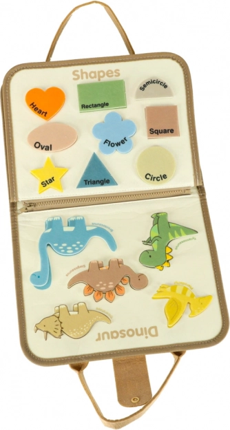 Montessori érzékszervi bőrönd dinoszauruszokkal