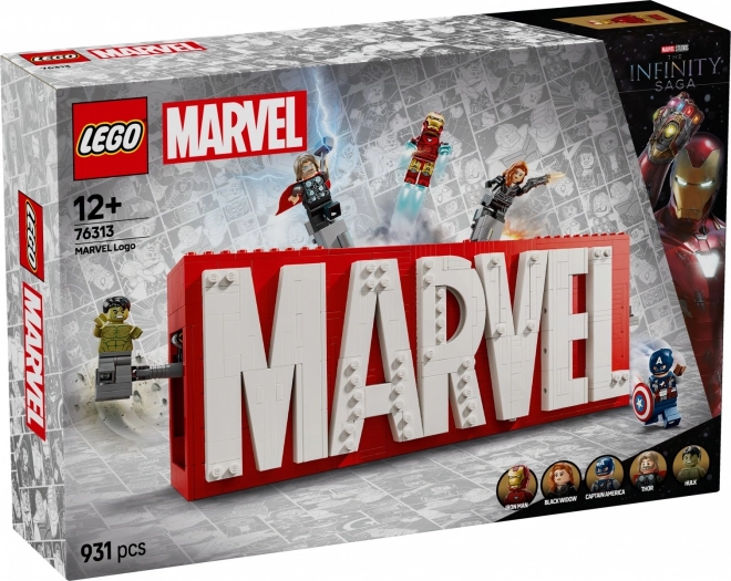 Lego Marvel Logo Set with Avengers Minifigures