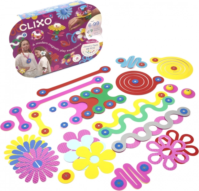 Clixo Jewelry Pack Ensemble créatif de blocs pour créer des bijoux - 28 pièces