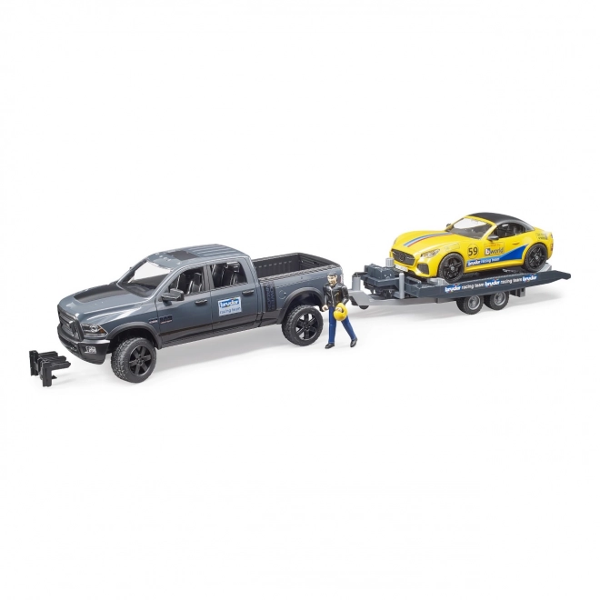 Bruder Off-Road Truck with Sports Car and Figure