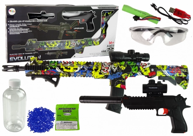 Colorful Water Bullet Gun Set with Accessories