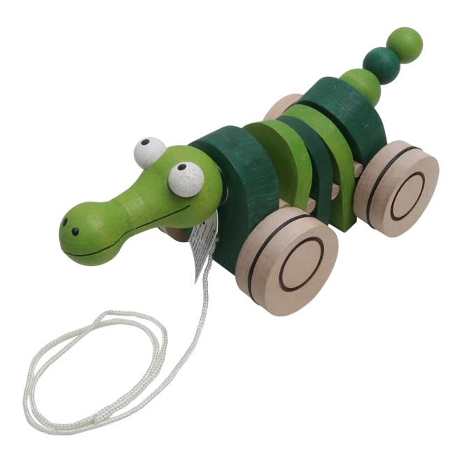 Wooden Pull Along Crocodile Toy