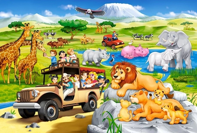 Adventure on Safari floor puzzle for kids