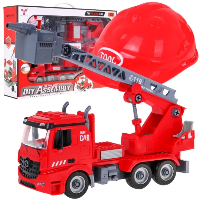 Fire Truck Toy with Helmet Set