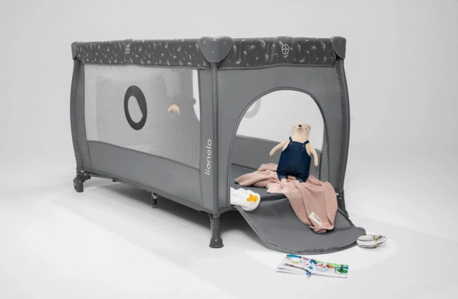Travel Cot Lionelo Stefi Plus Gray Multicolor