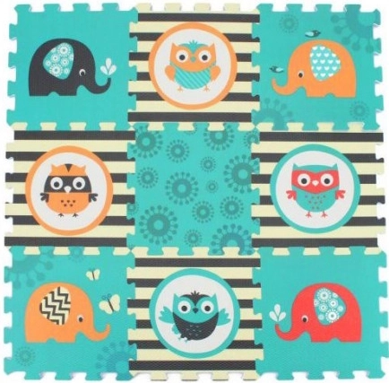 Soft Blocks - Owl And Elephant 9 Pieces