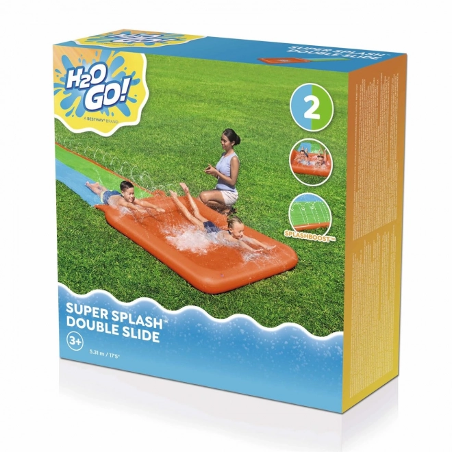 Double Water Slide Super Splash for Kids 3+