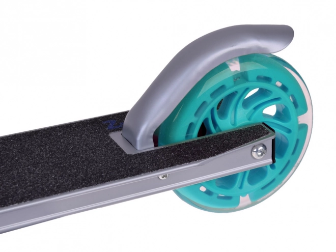 Foldable Children's Scooter with Light-Up Wheels – Turquoise